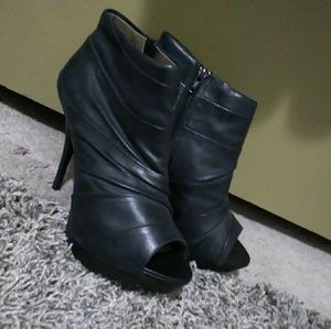 Miss Sixty Jaiden peep toe leather bootie